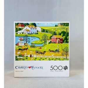 Buffalo Games Charles Wysocki Jolly Hill Farms 500-Piece Jigsaw Puzzle